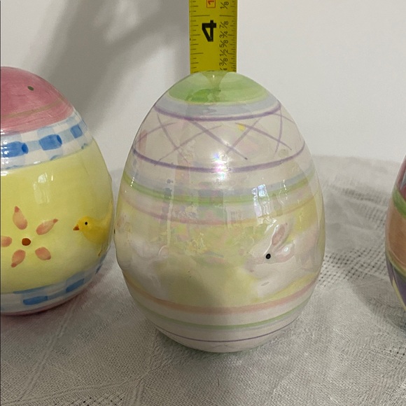 Colorful Ceramic Easter Egg Set - Picture 7 of 8